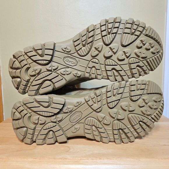 Merrell Moab 3 8" Tactical Waterproof Zip Boots Dark Coyote Tan J004107 Men's 10 - Picture 6 of 7